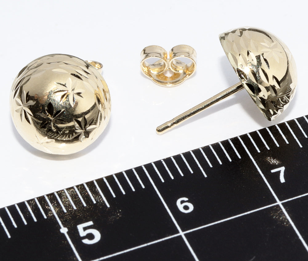 K18YG Ball Earrings in Pristine Condition