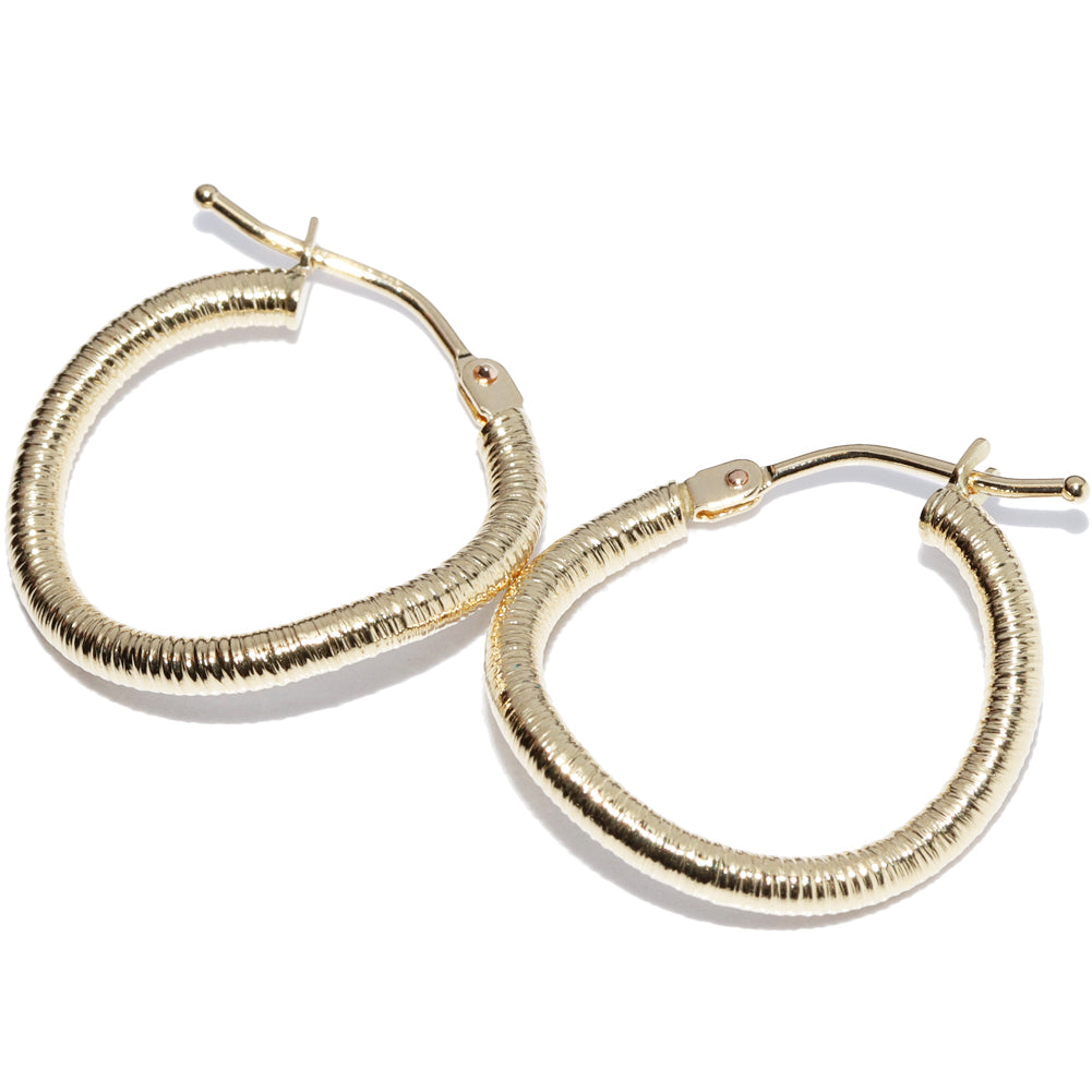 K18YG Hoop Earrings in Pristine Condition