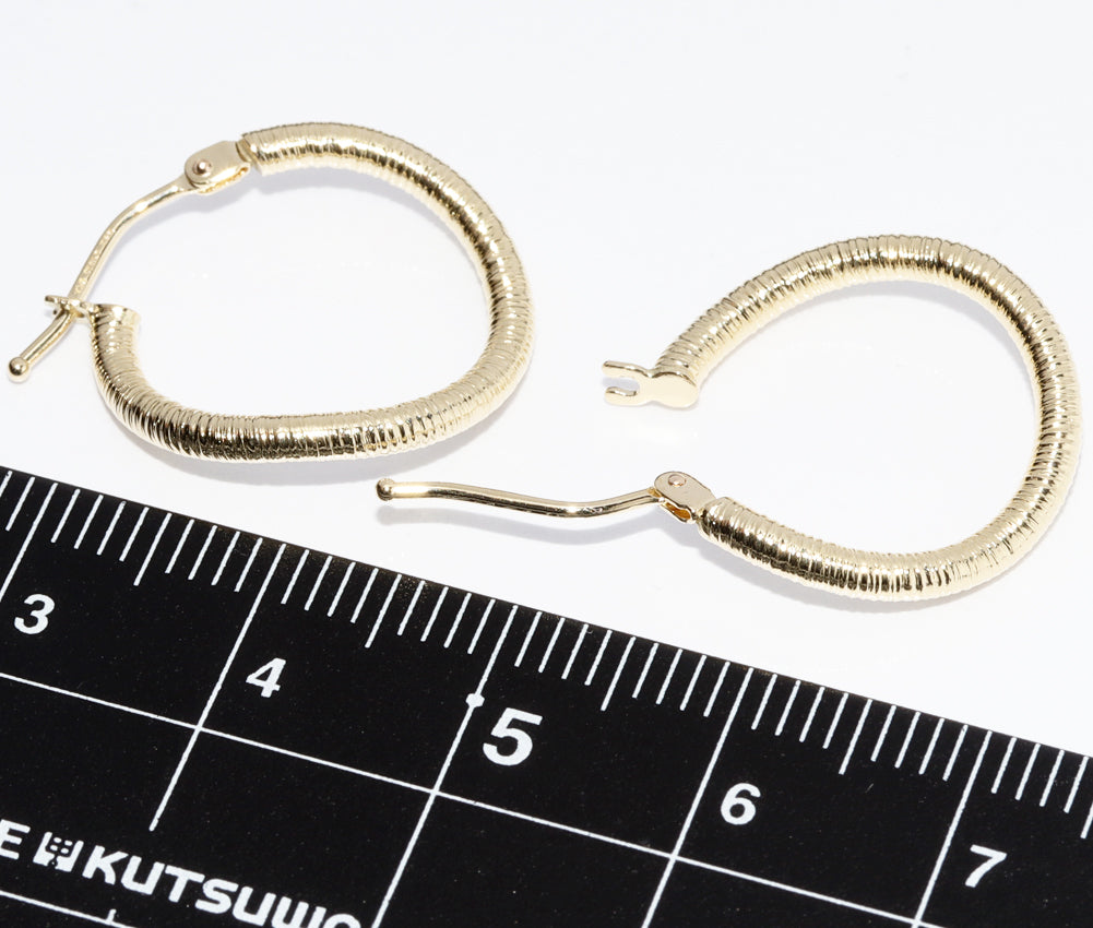 K18YG Hoop Earrings in Pristine Condition