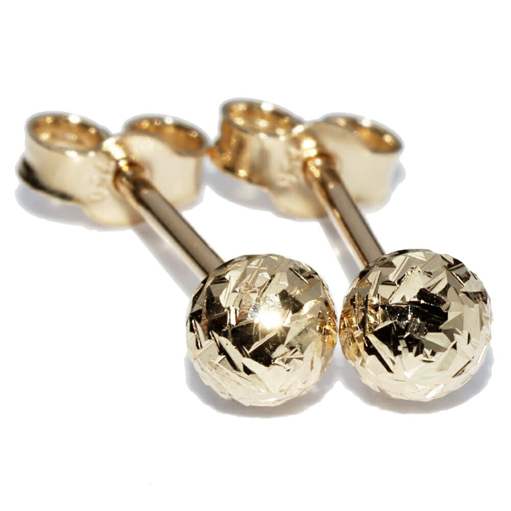 K18YG Yellow Gold Ball Earrings