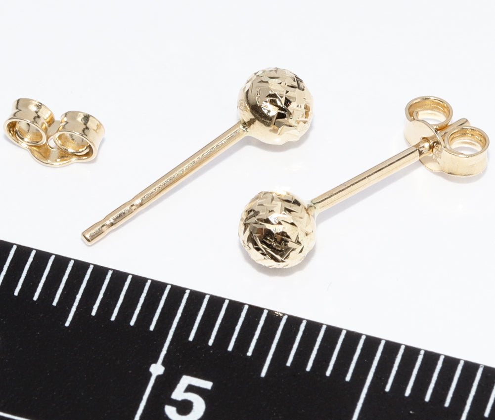 K18YG Ball Earrings in Pristine Condition