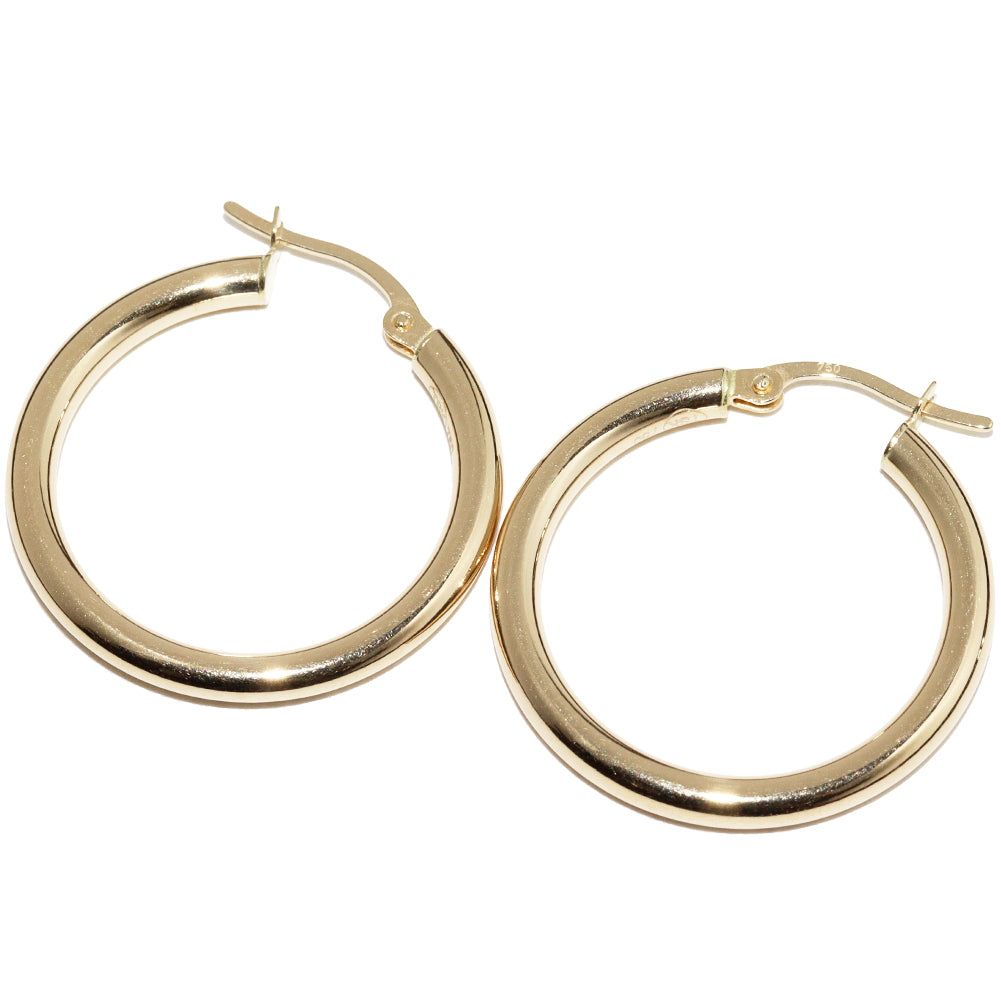 K18YG Hoop Earrings in Pristine Condition