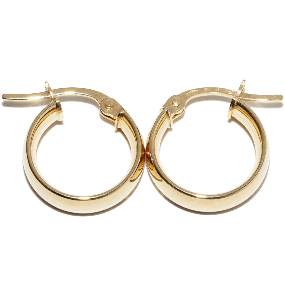 K18YG Hoop Earrings in Pristine Condition