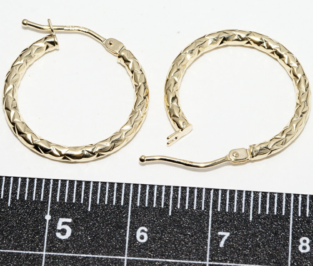 K18YG Hoop Earrings in Pristine Condition