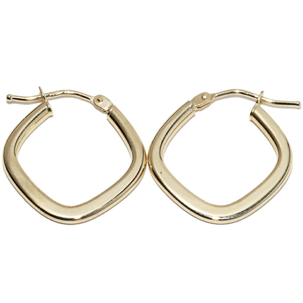 K18YG Hoop Earrings in Pristine Condition