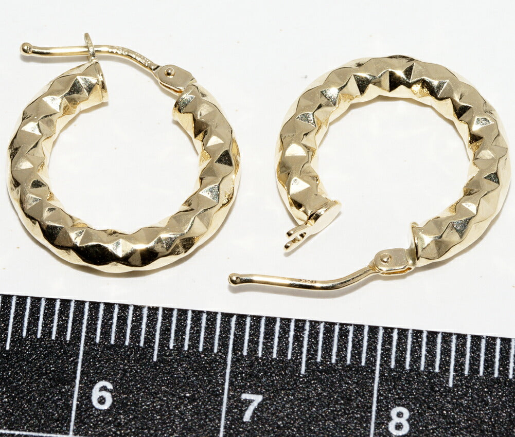 K18YG Hoop Earrings Clip-On in Pristine Condition