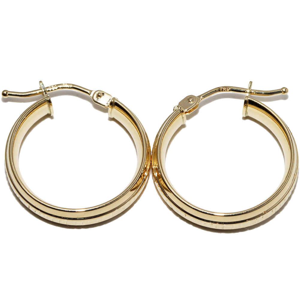 K18YG Hoop Earrings in Pristine Condition