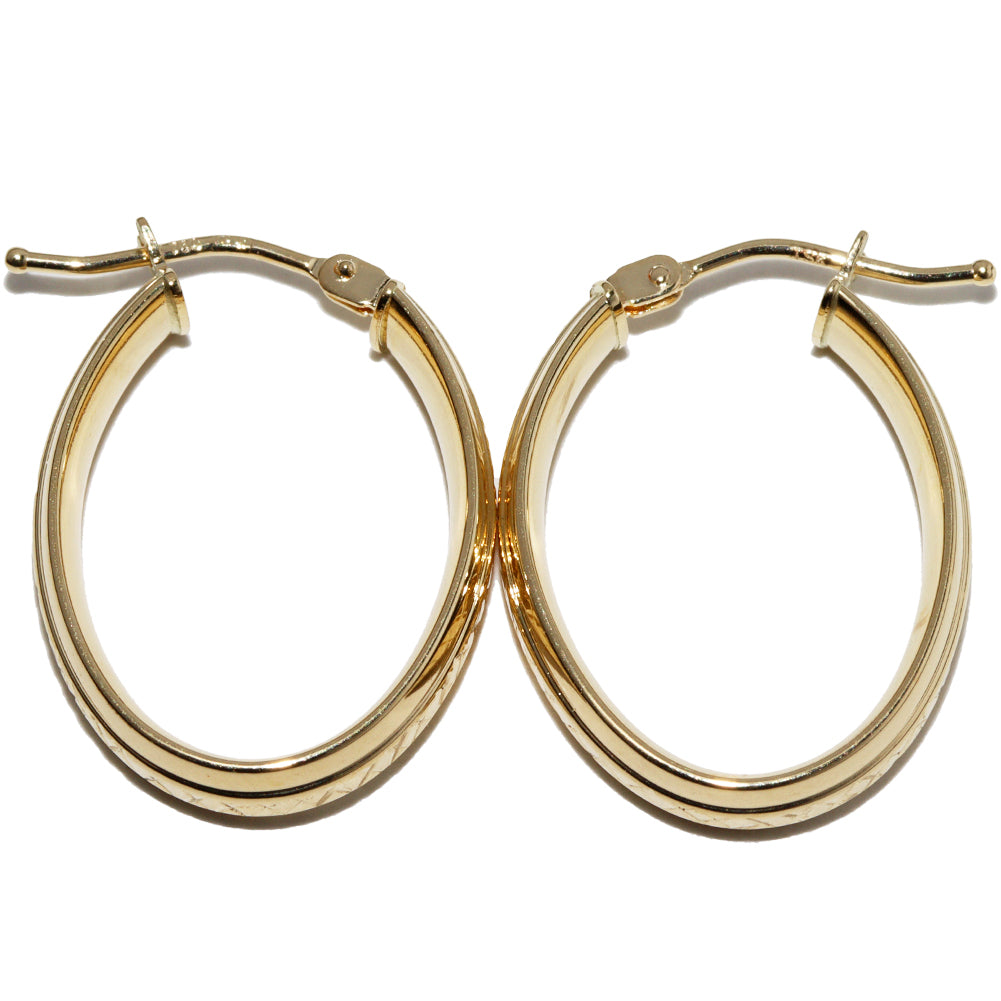 K18YG Hoop Earrings in Pristine Condition