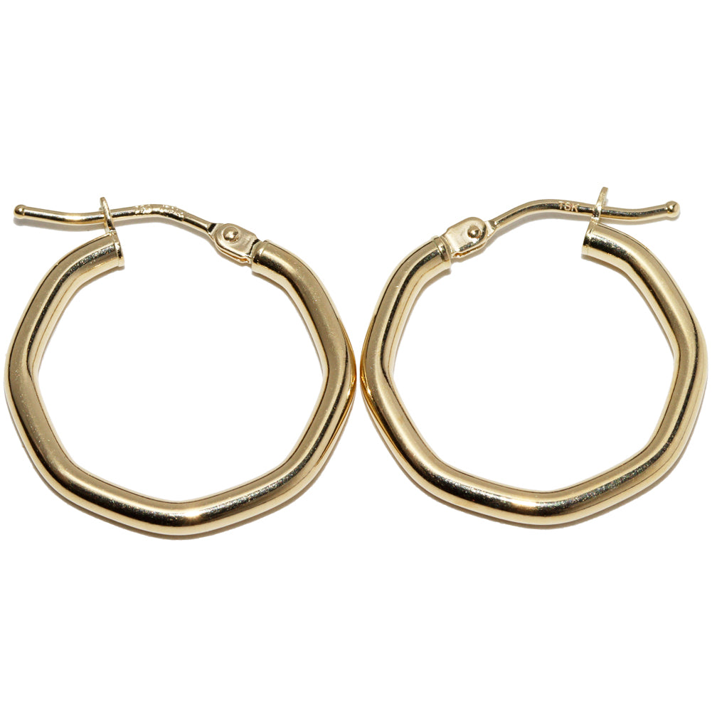 K18YG Hoop Earrings in Pristine Condition