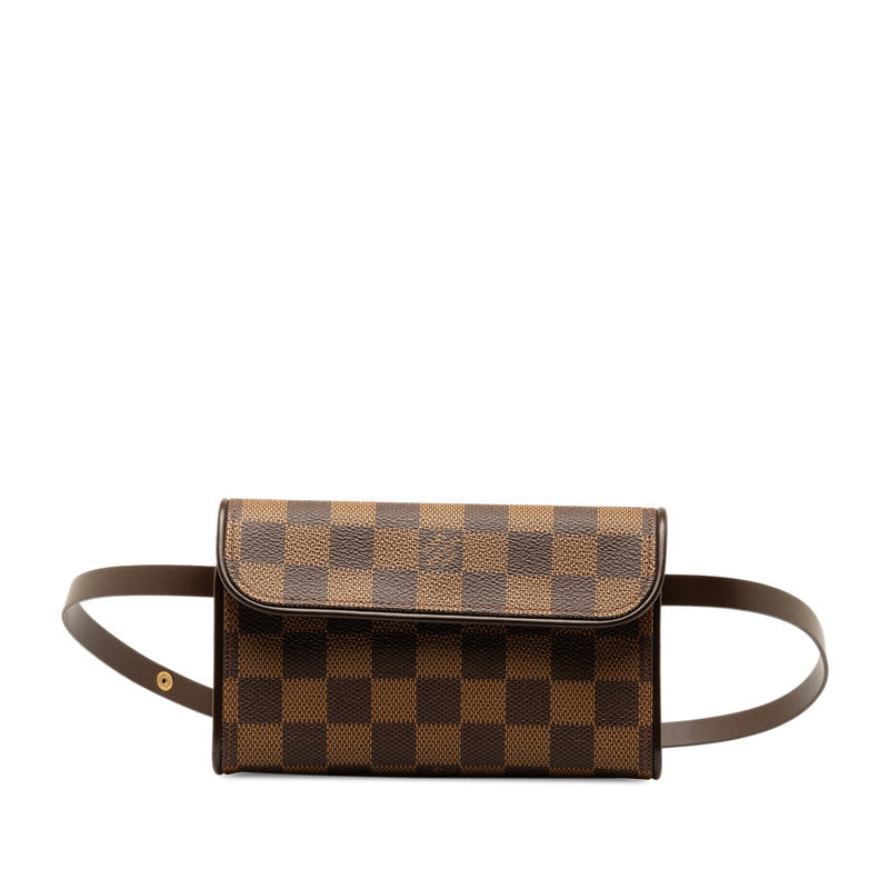 Louis Vuitton Monogram Pochette Florentine Waist Bag N51857 Brown PVC Leather in Excellent Condition