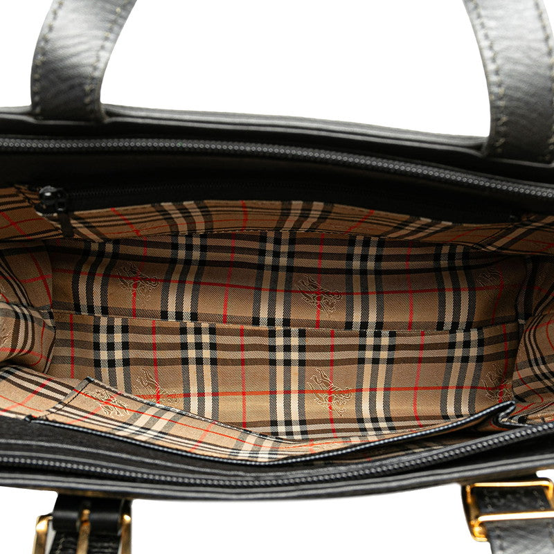 Burberry Nova Check Leather Handbag