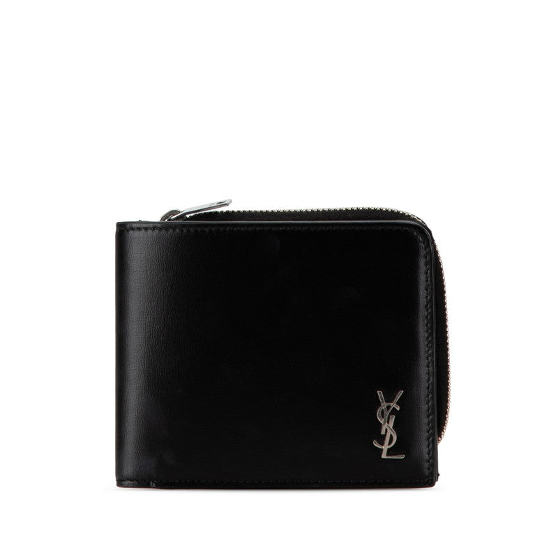 Saint Laurent Tiny Monogram Leather Wallet