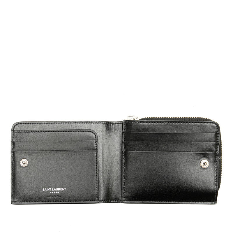 Saint Laurent Tiny Monogram Leather Wallet