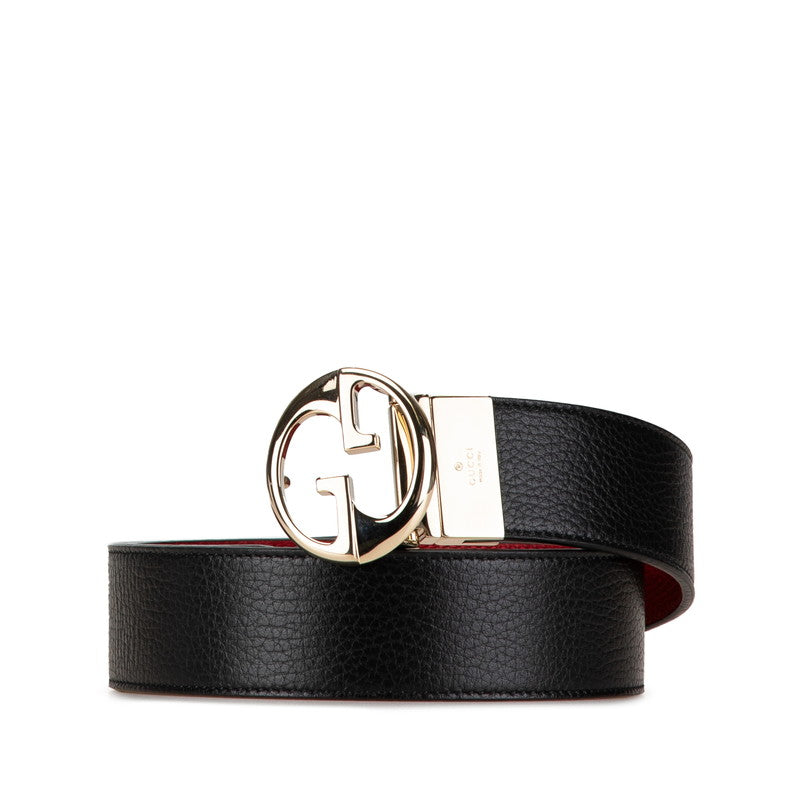 Gucci Reversible Leather Belt Black Red