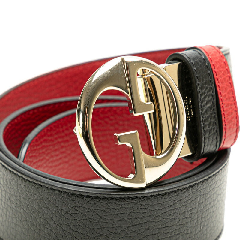 Gucci Reversible Leather Belt Black Red