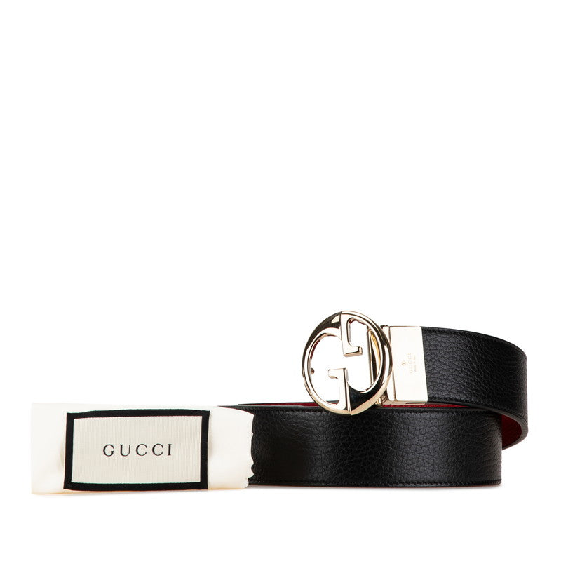 Gucci Reversible Leather Belt Black Red