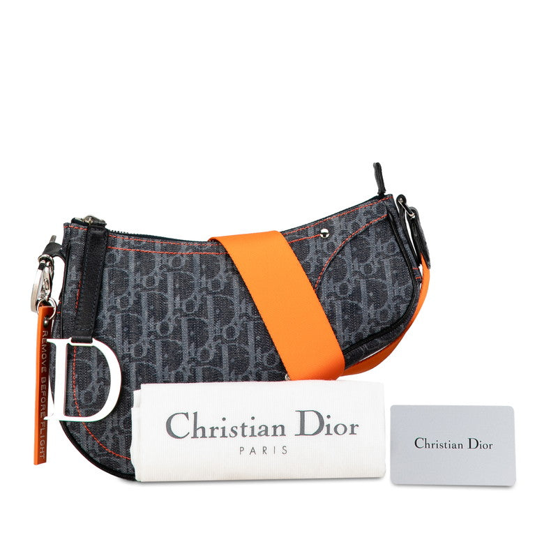 Dior Canvas Trotter Saddle Flightline Shoulder Bag