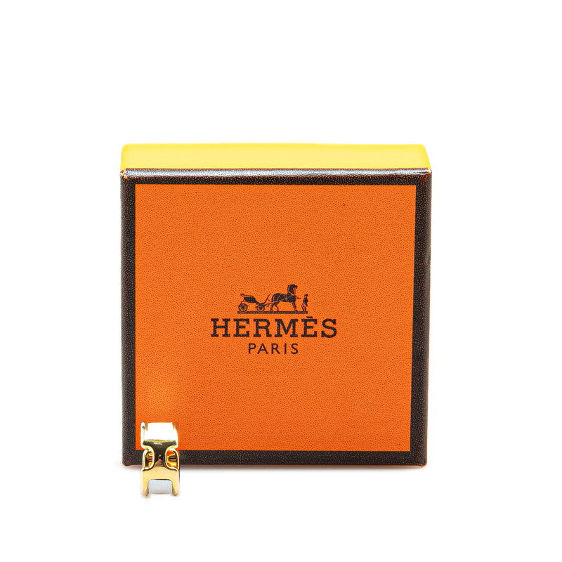 Hermes Oran PM Ear Cuff Gold Plated Leather