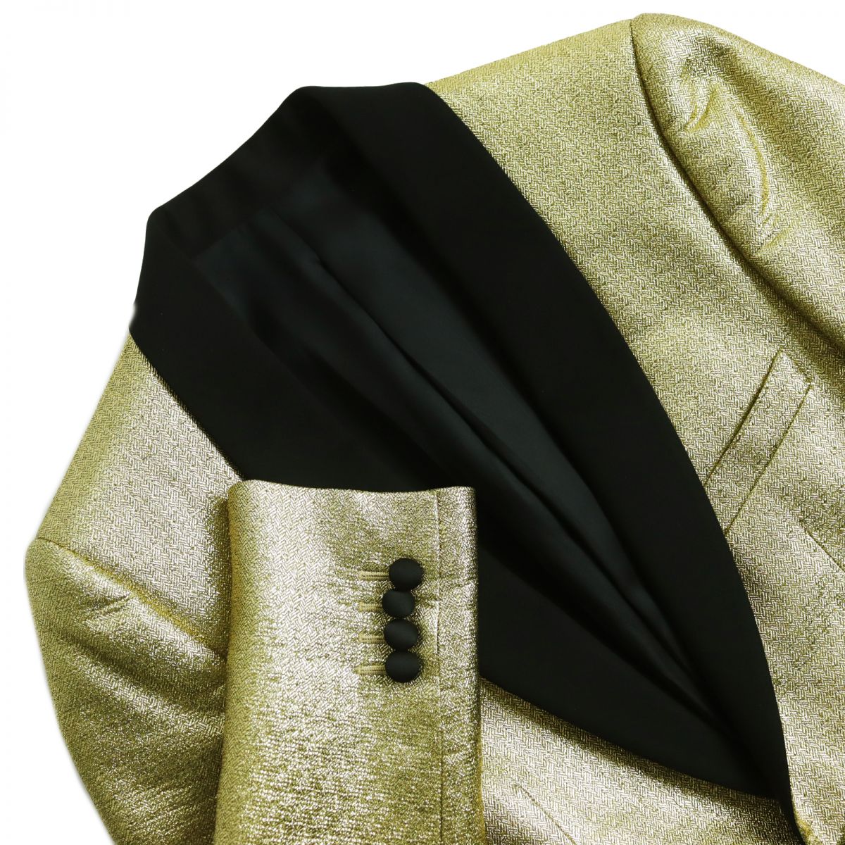 Celine Tailored Jacket Tuxedo Gold Black