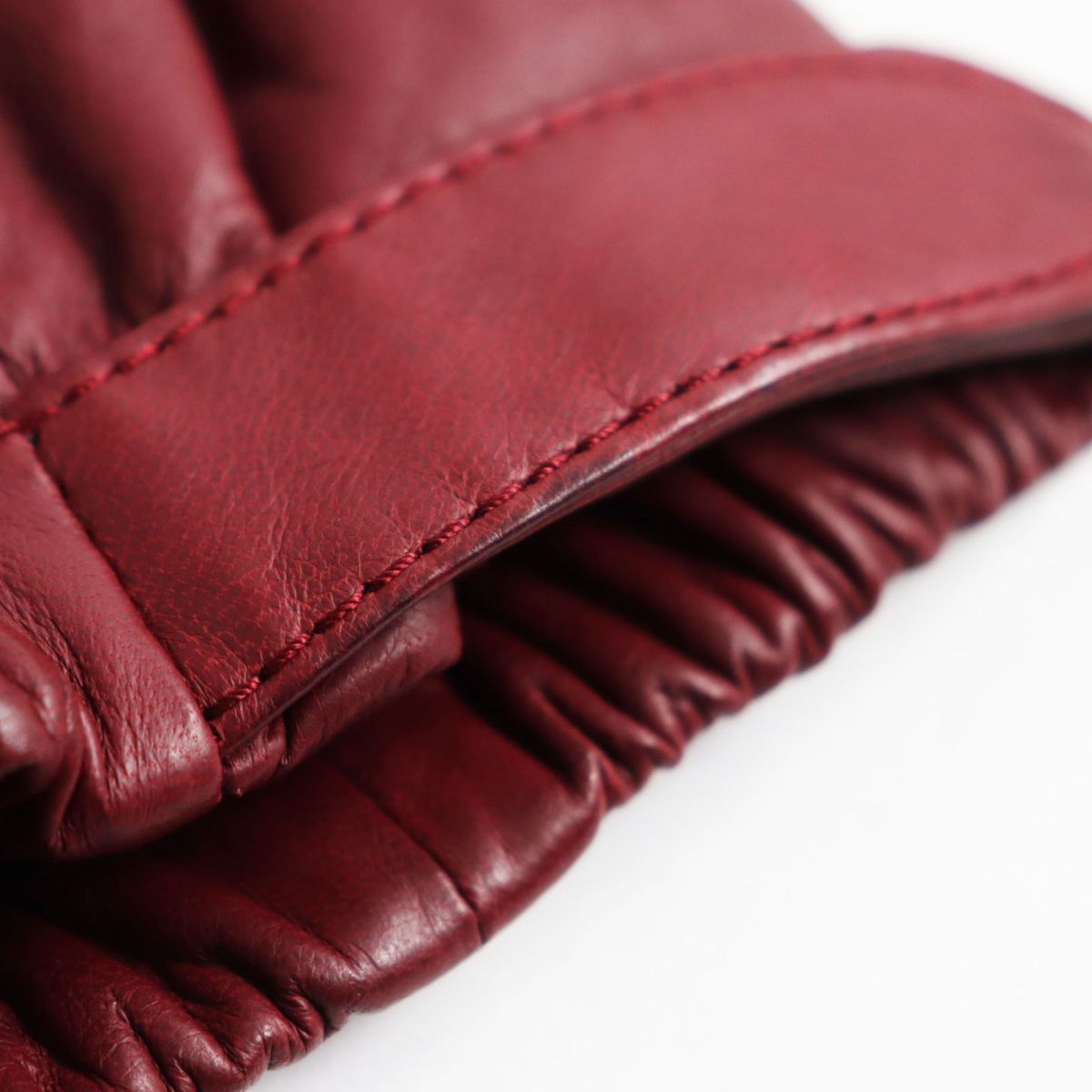 Emporio Armani Lamb Leather Hoodie, Burgundy