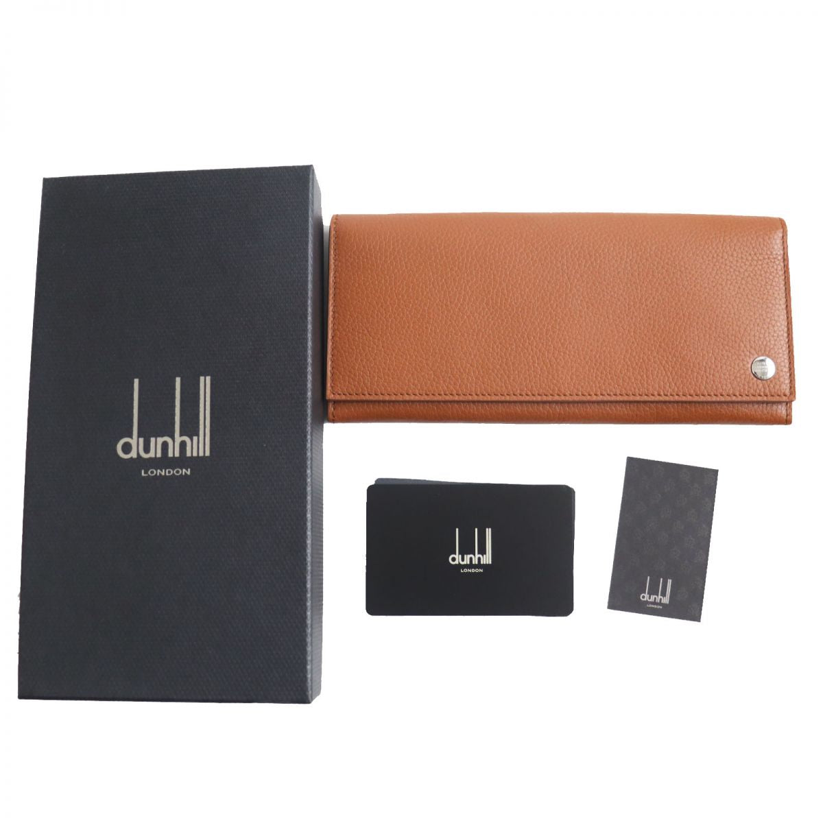 Dunhill Leather Bifold Long Wallet Light Brown