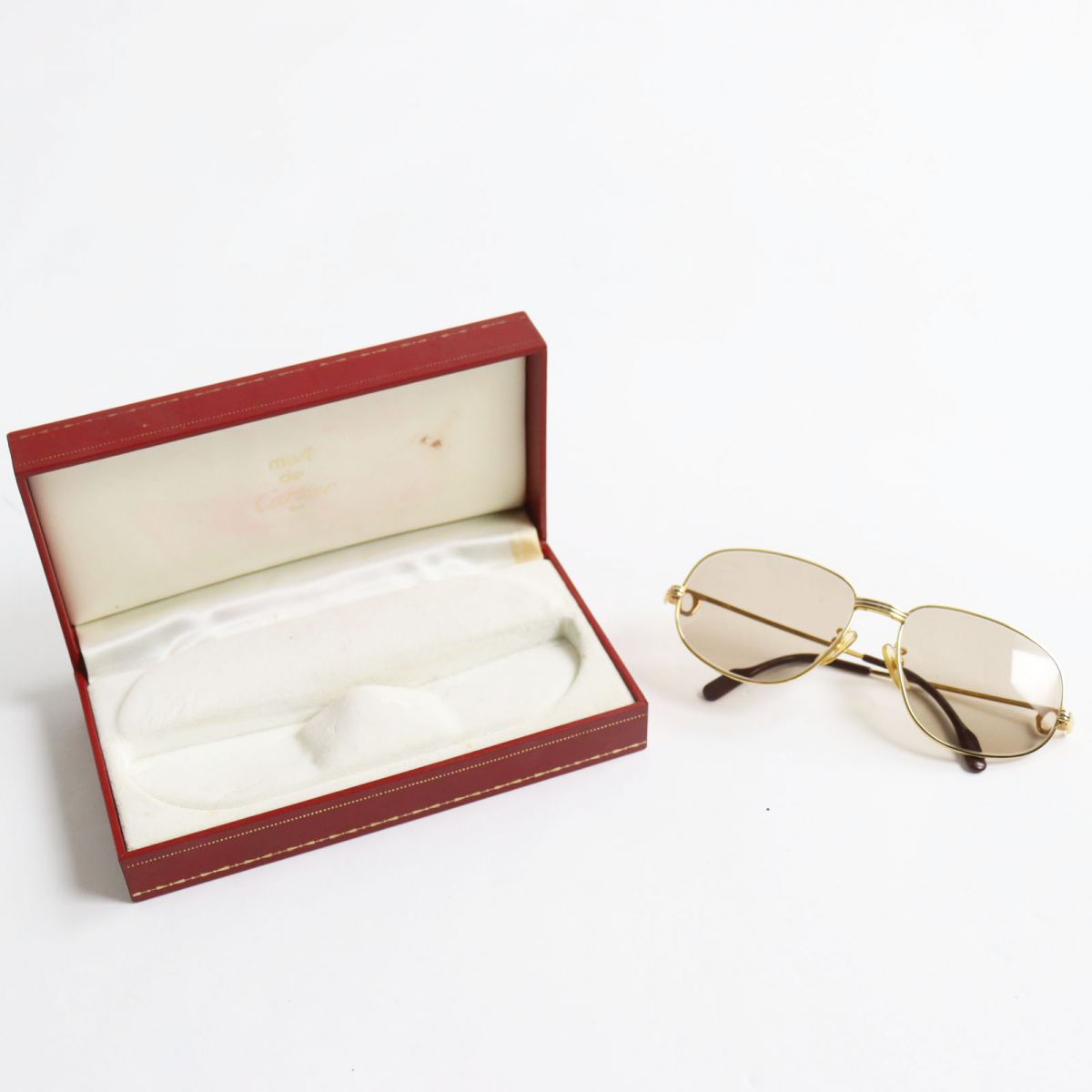 Cartier Trinity Logo Sunglasses Gold/Silver/Bordeaux