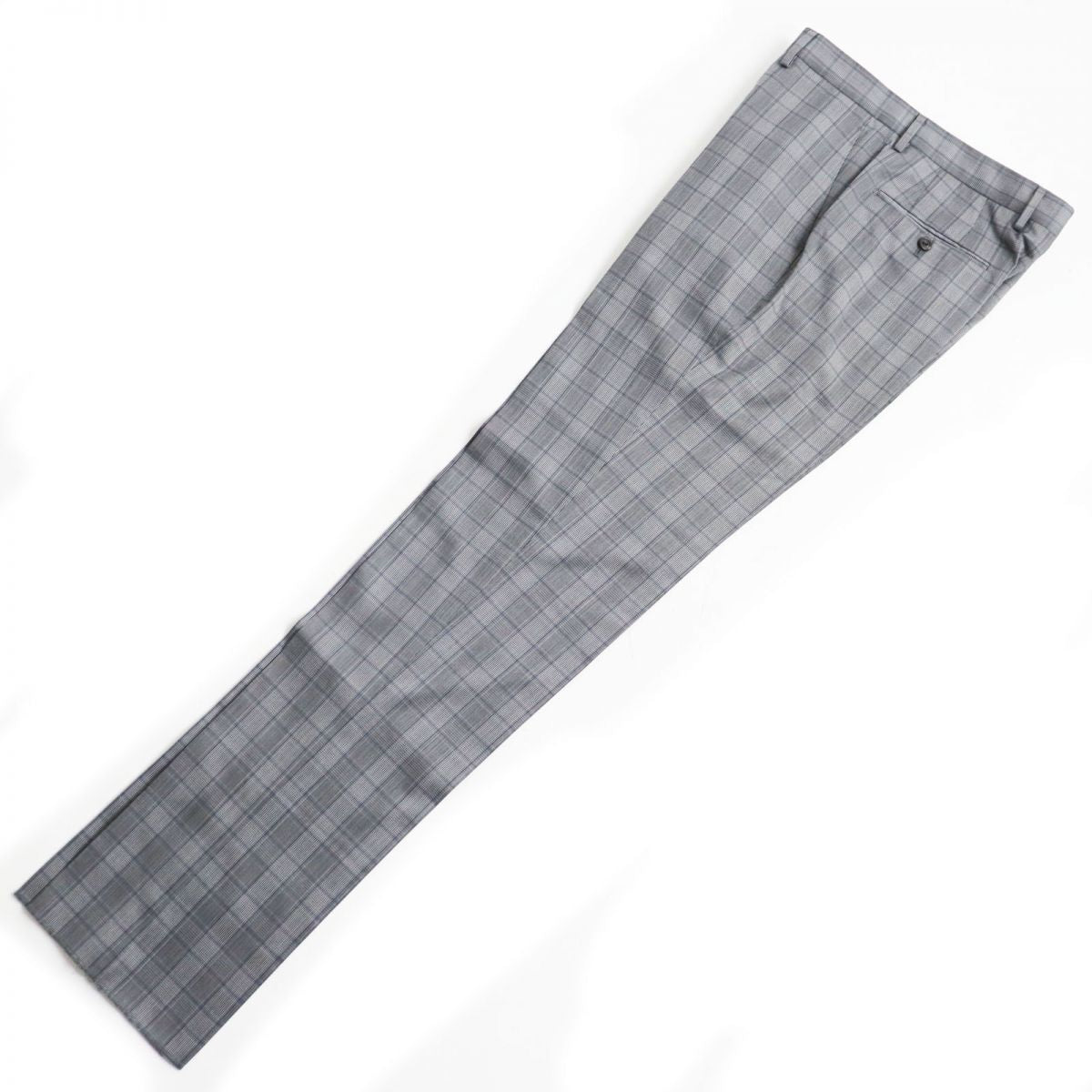 Loro Piana Wool Check Single Suit Gray