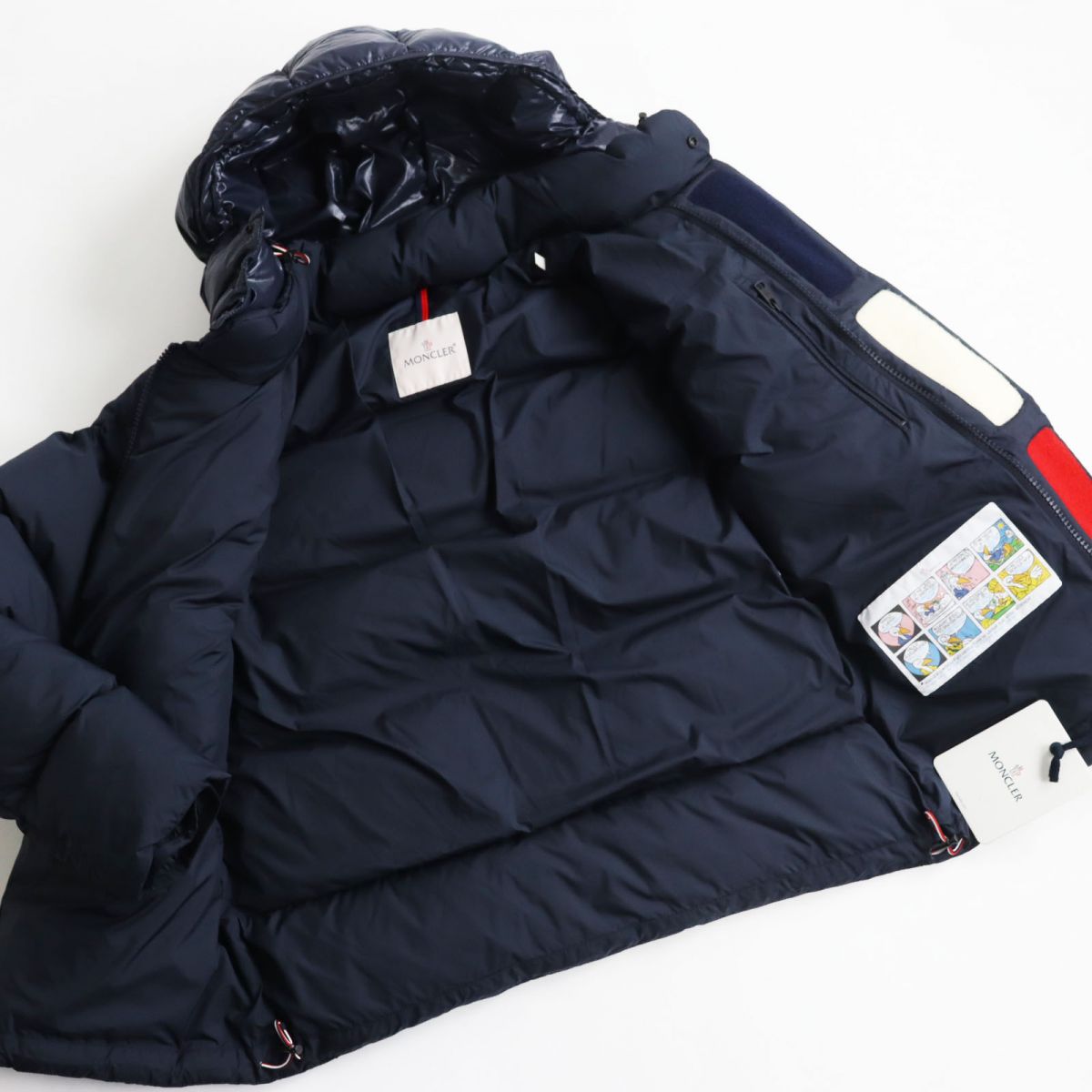 Moncler Glacier Logo Hooded Down Jacket Navy