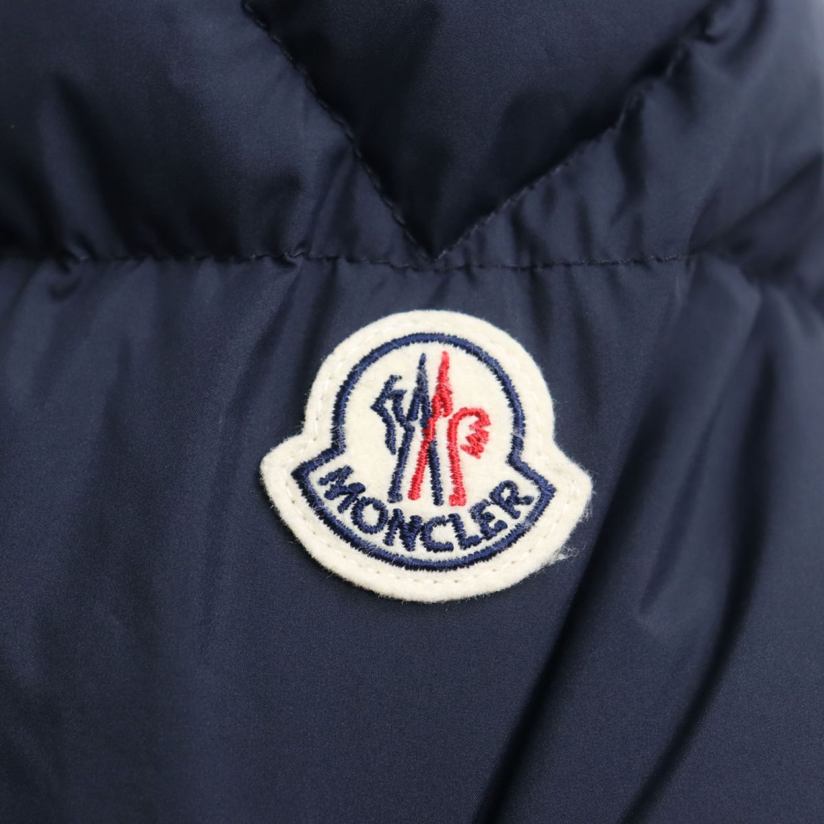 Moncler Glacier Logo Hooded Down Jacket Navy