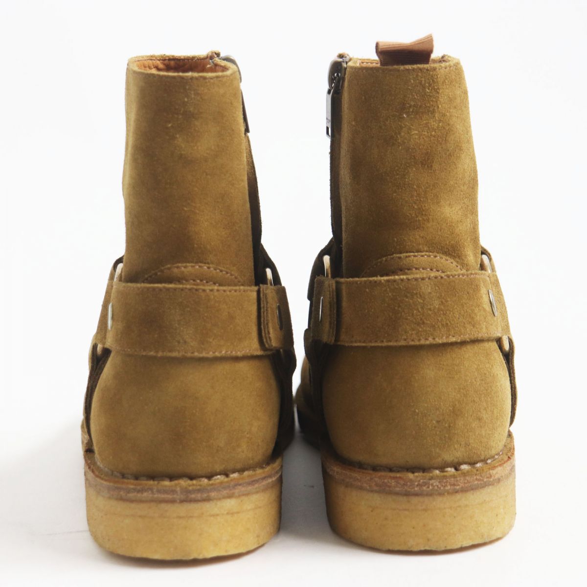 Saint Laurent Suede Leather Harness Boots