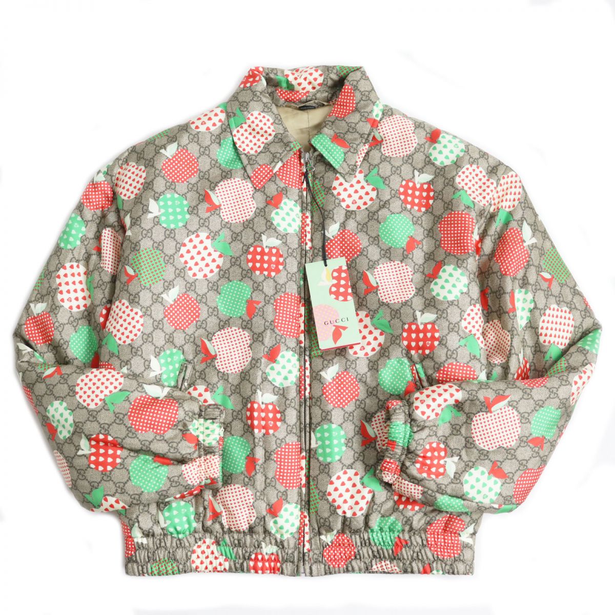 Gucci GG Apple Padded Zip Jacket Multicolor