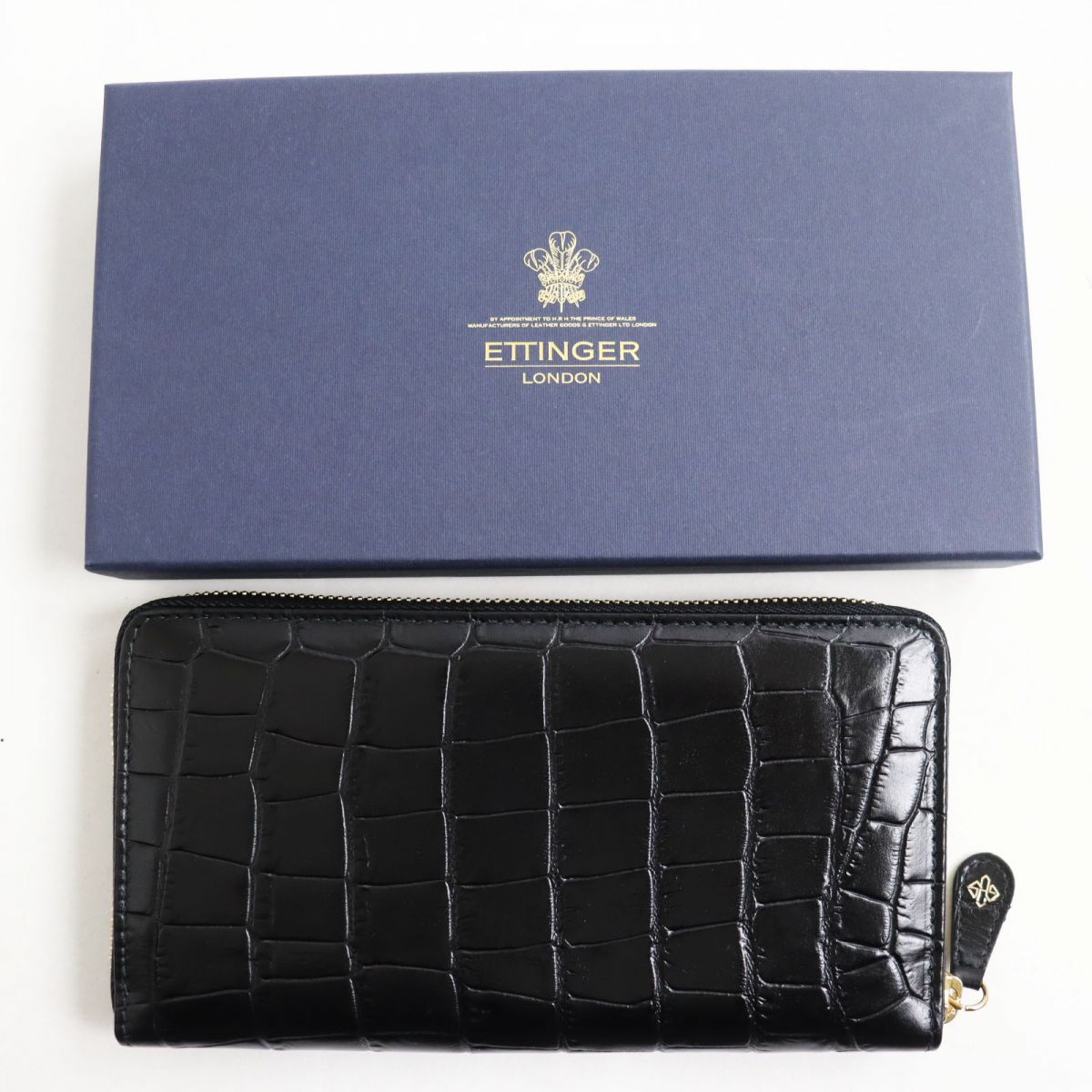 ETTINGER Crocodile Embossed Leather Wallet