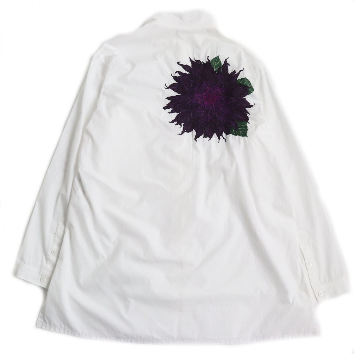 Yohji Yamamoto Embroidery Zip Stand Collar Shirt