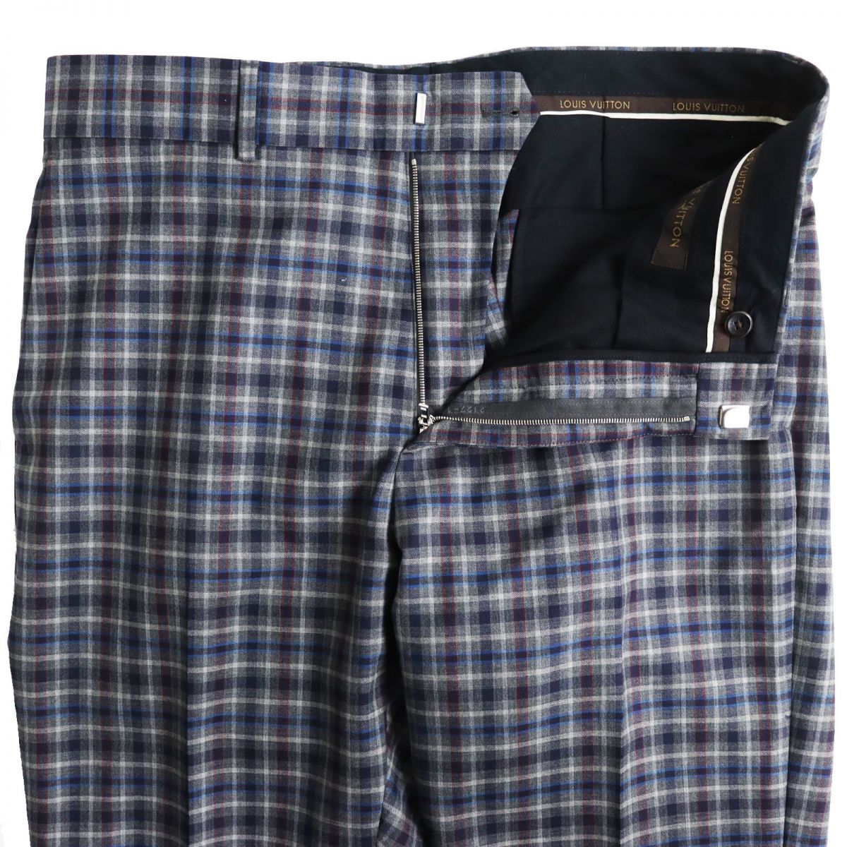 Louis Vuitton Damier Wool Slacks Blue Size 42