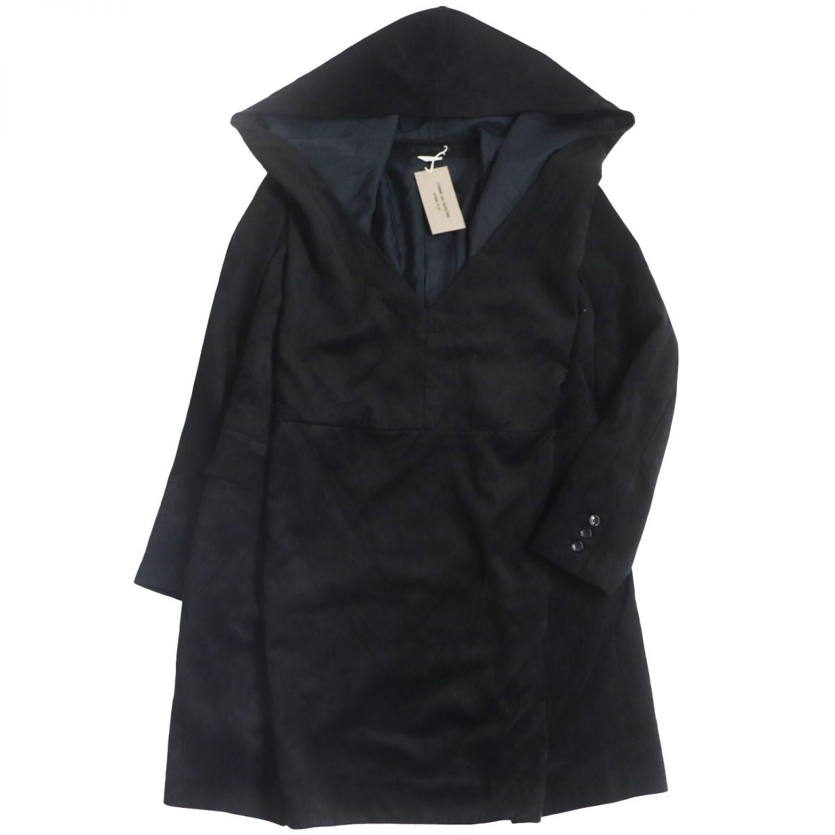 Comme des Garcons Suede-like Pullover Hooded Coat S