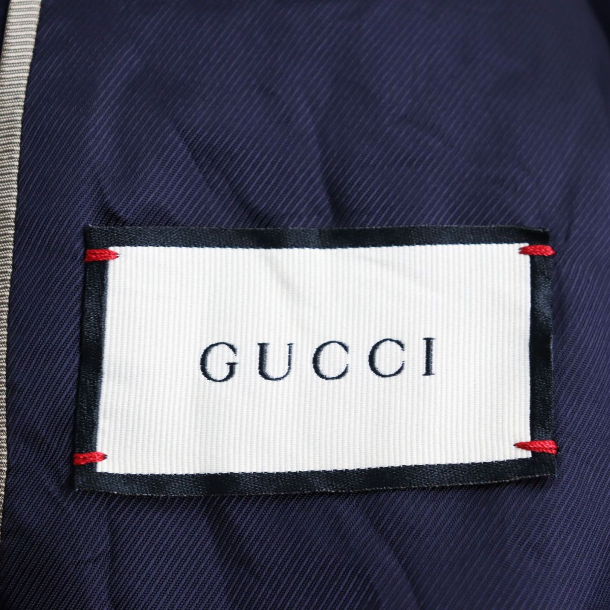 Gucci Wool Double-Breasted Jacket Navy