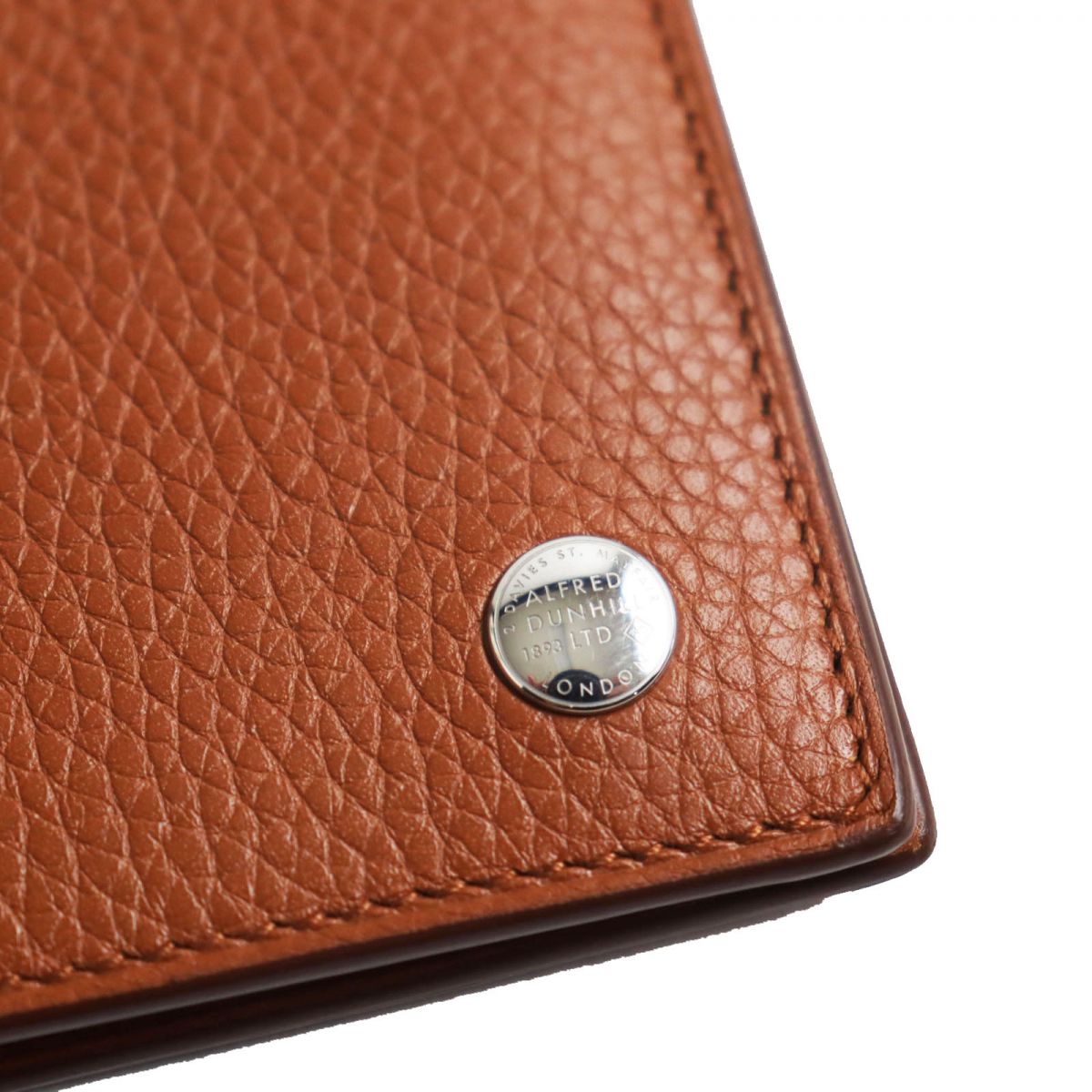 Dunhill Leather Bifold Wallet with Metal Logo