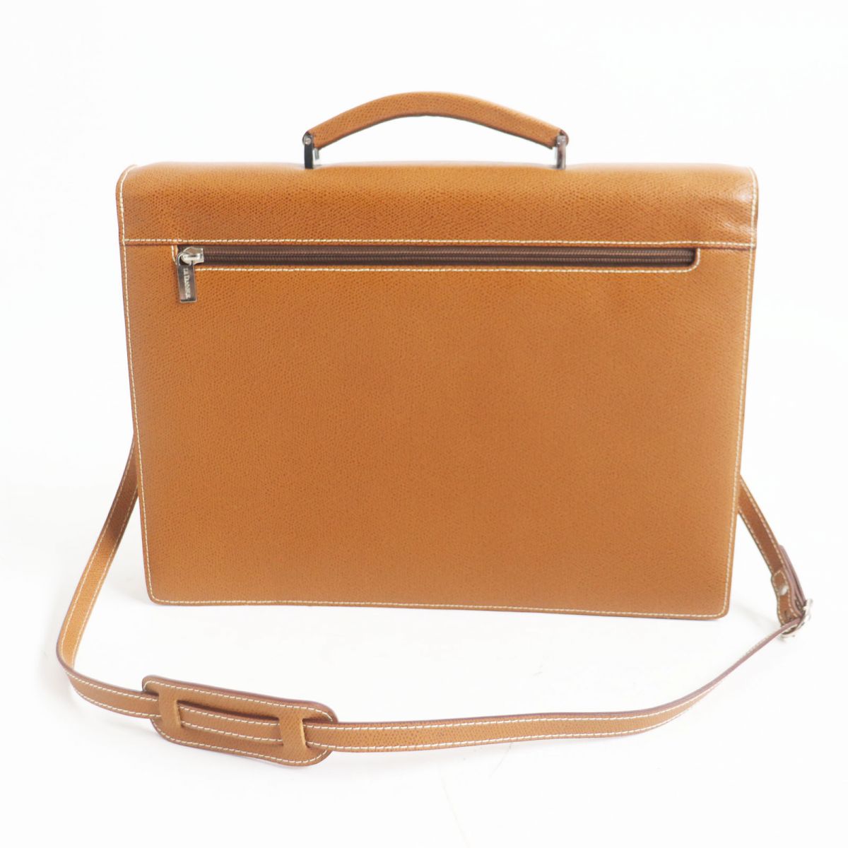 Leather Dial Lock 2-Way Shoulder Briefcase