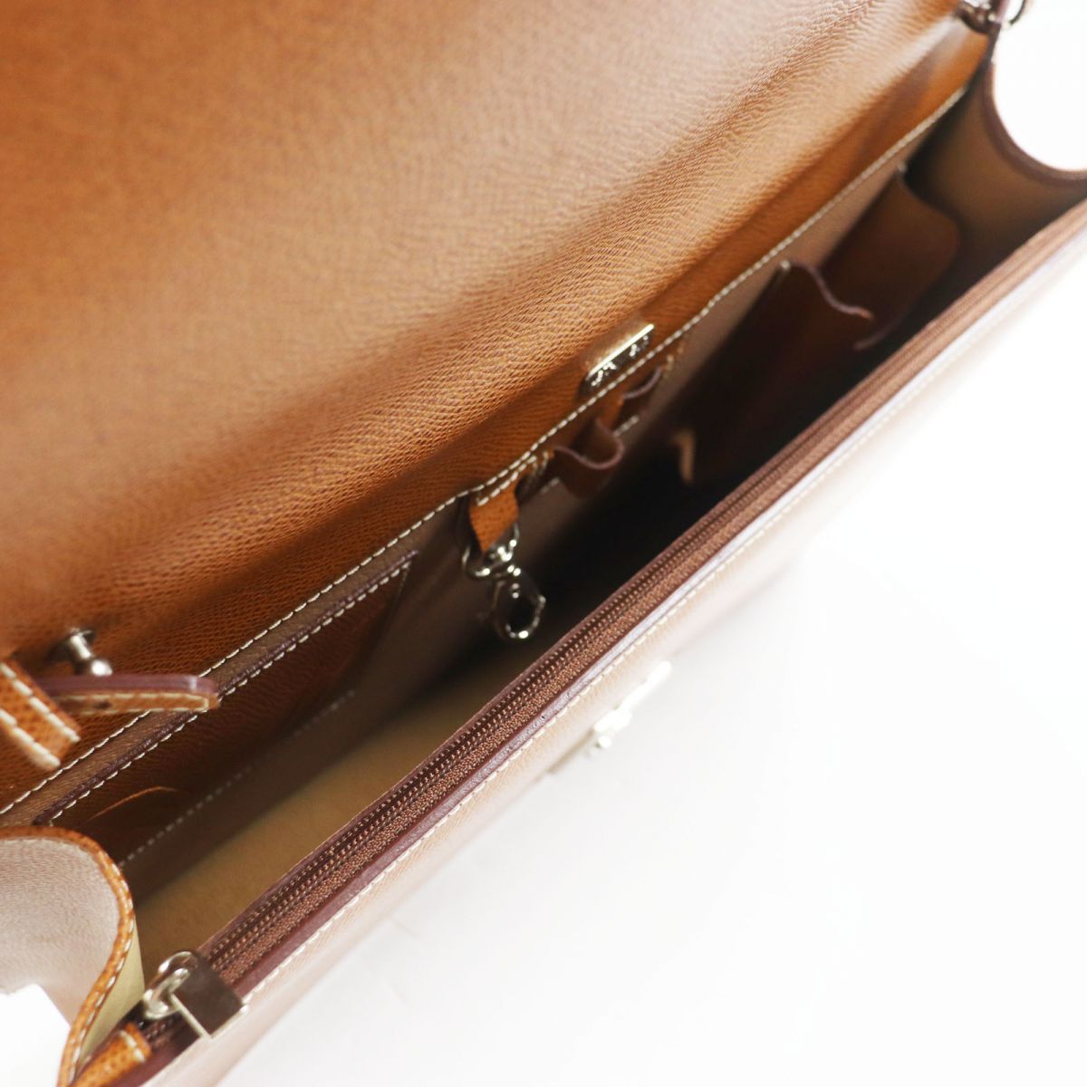 Leather Dial Lock 2-Way Shoulder Briefcase