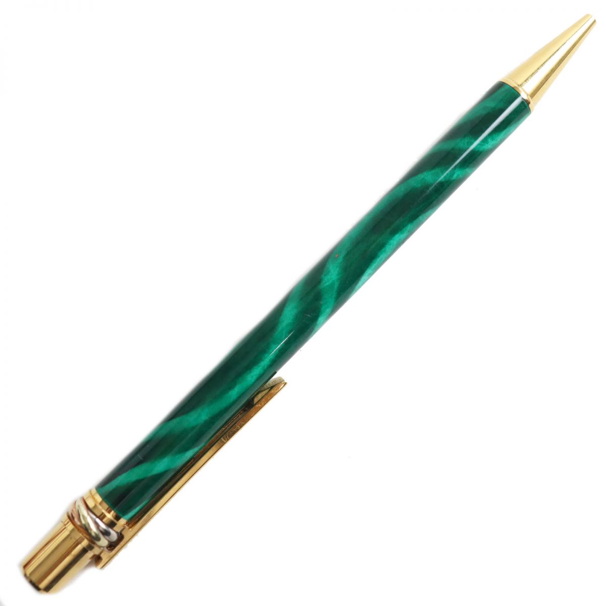 Cartier Trinity Malachite Ballpoint Pen Gold Green