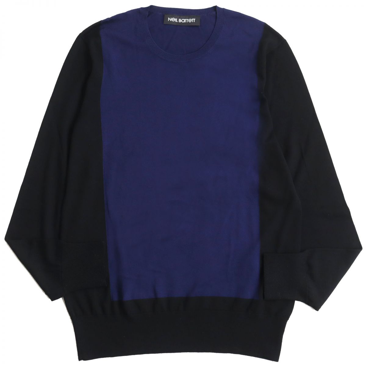 NEIL BARRETT Bicolor Slim Fit Pullover Sweater