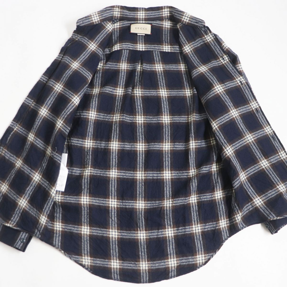 Gucci Wool Interlocking G Patch Check Shirt