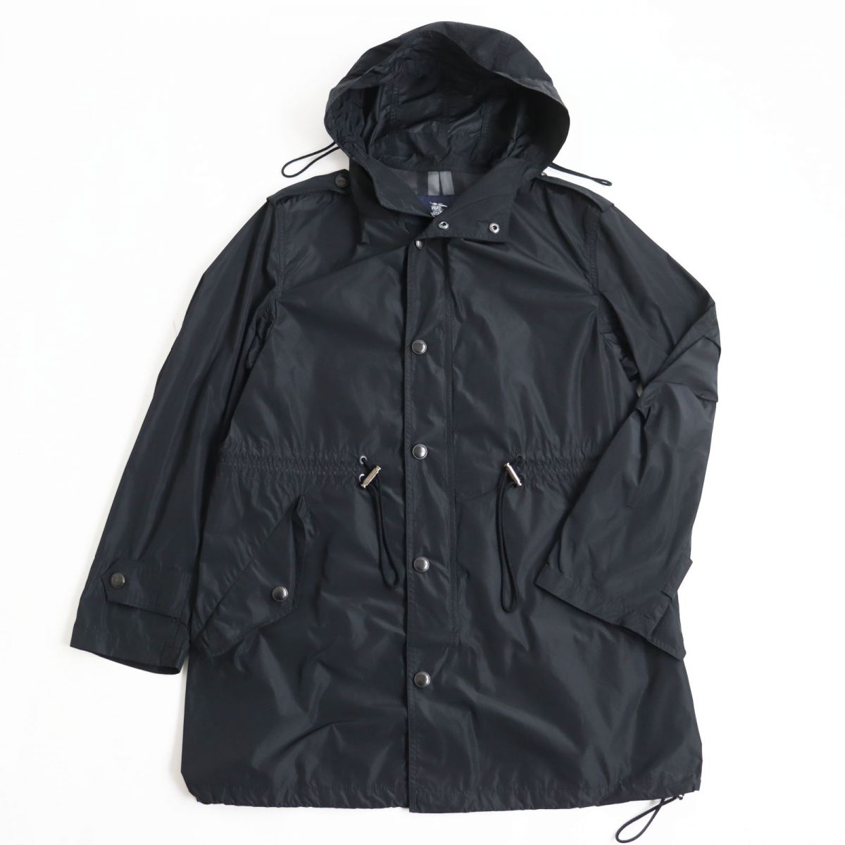 Burberry London Checked Hooded Coat Black M