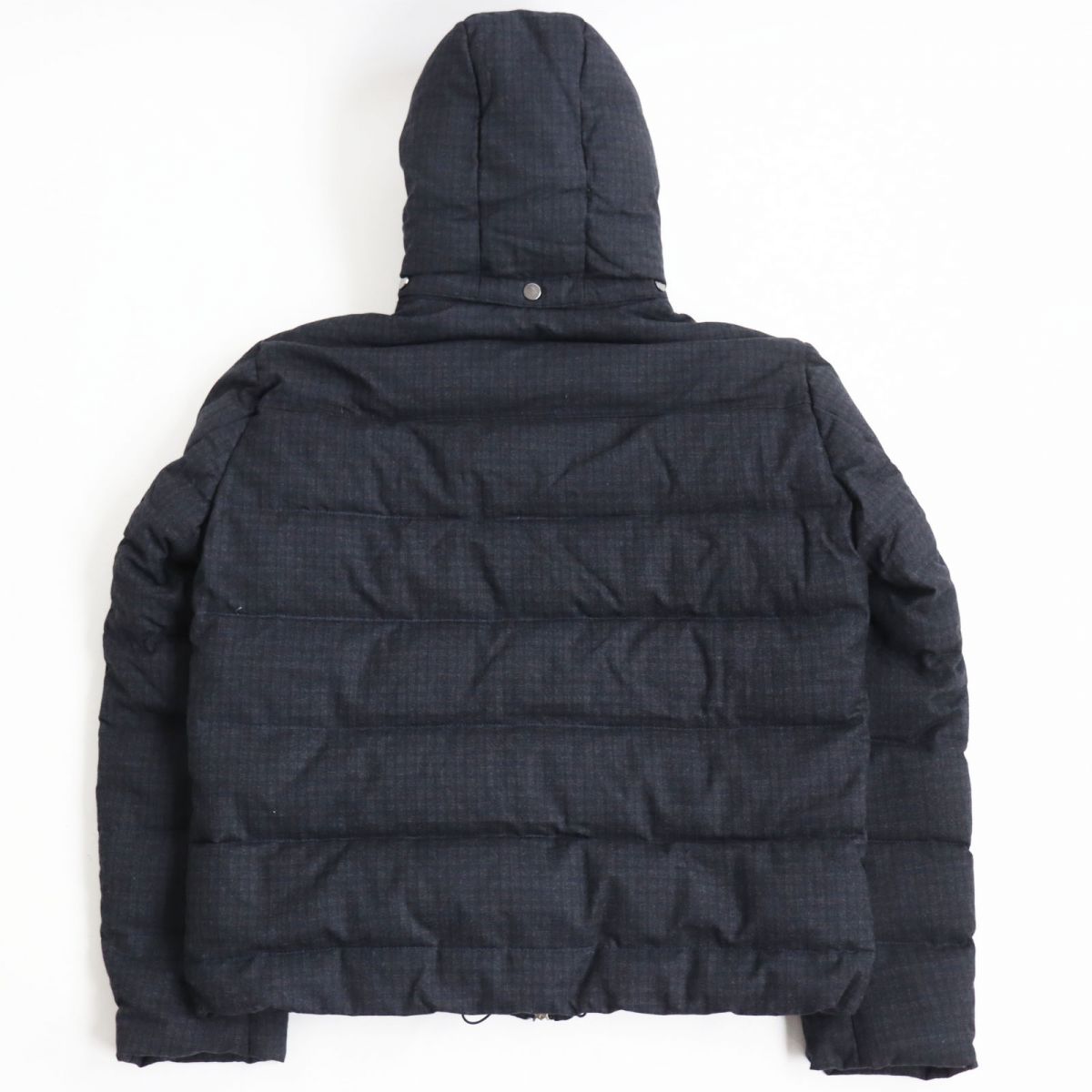 COLOMBO Wool Hooded Down Jacket Navy