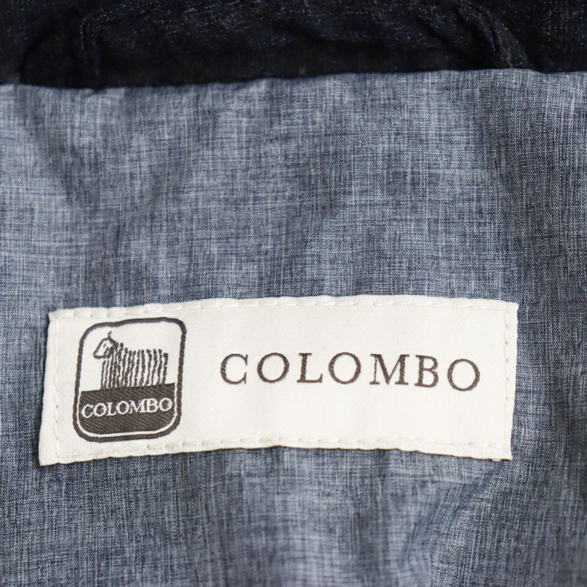 COLOMBO Wool Hooded Down Jacket Navy