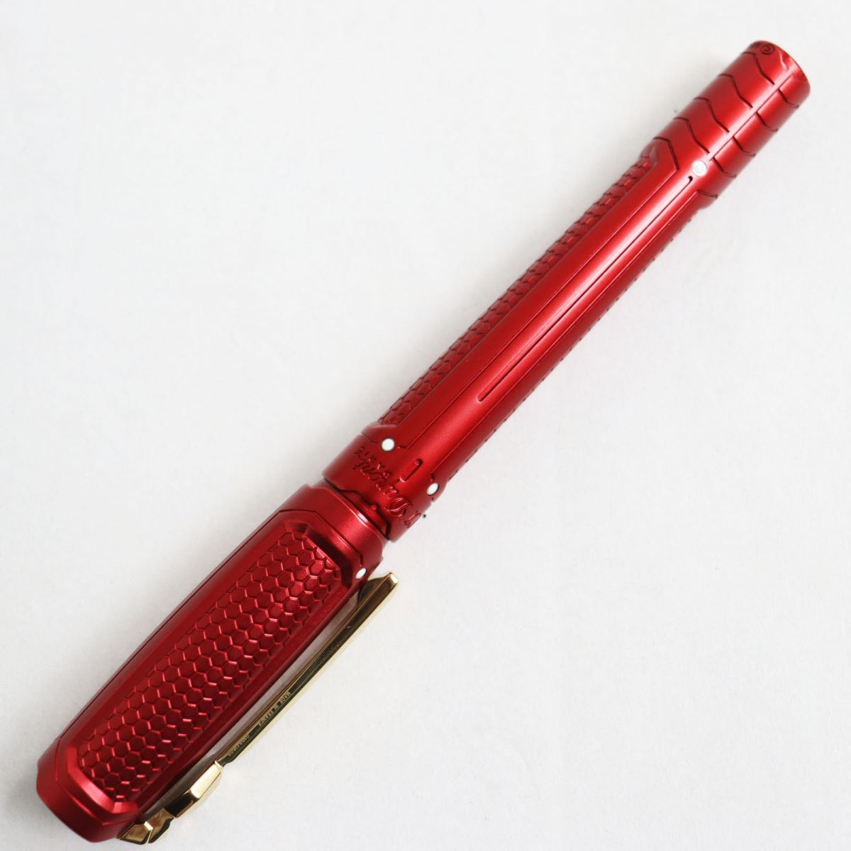 S.T. Dupont Line D Iron Man Ballpoint Pen Red Gold