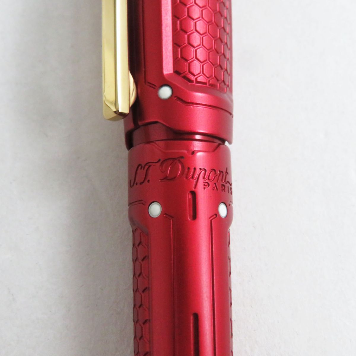 S.T. Dupont Line D Iron Man Ballpoint Pen Red Gold