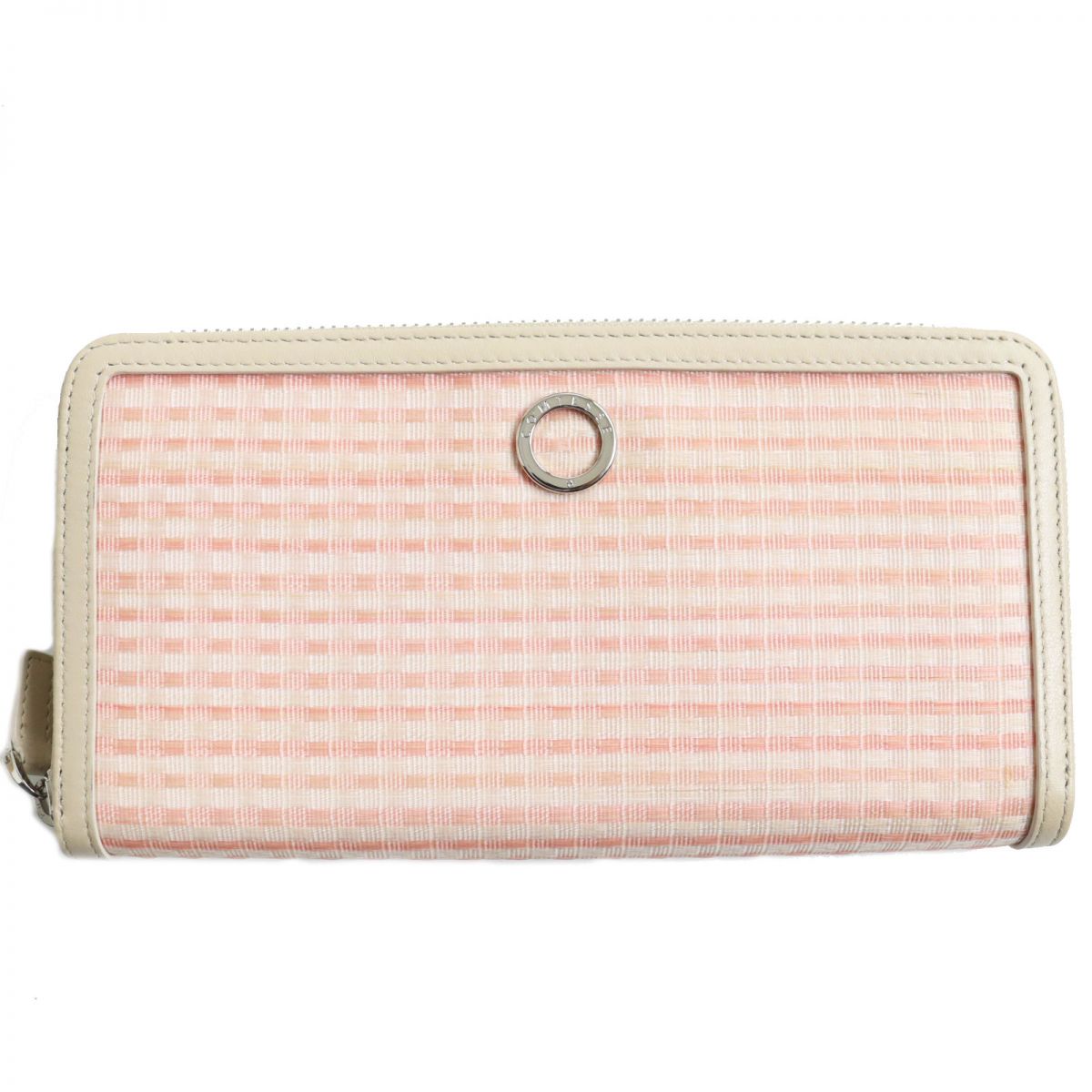 COMTESSE Horsehair Leather Long Wallet Pink Beige