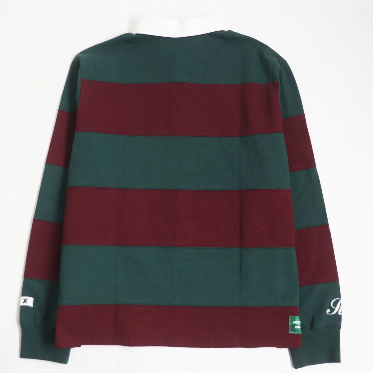 Windansea x God Selection Rugby Shirt Green Bordeaux M