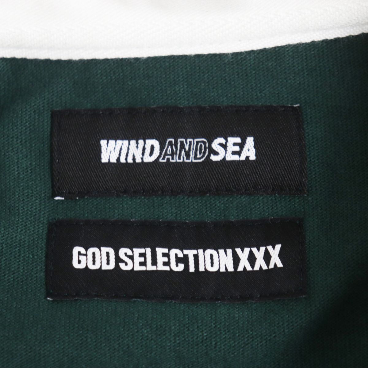 Windansea x God Selection Rugby Shirt Green Bordeaux M